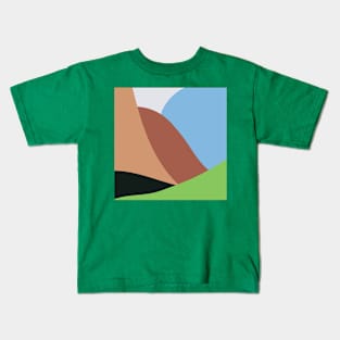 Urban Green Landscape Vector Abstract Art Kids T-Shirt